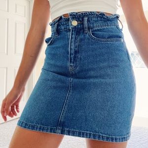 H&M High-Waisted Denim Skirt